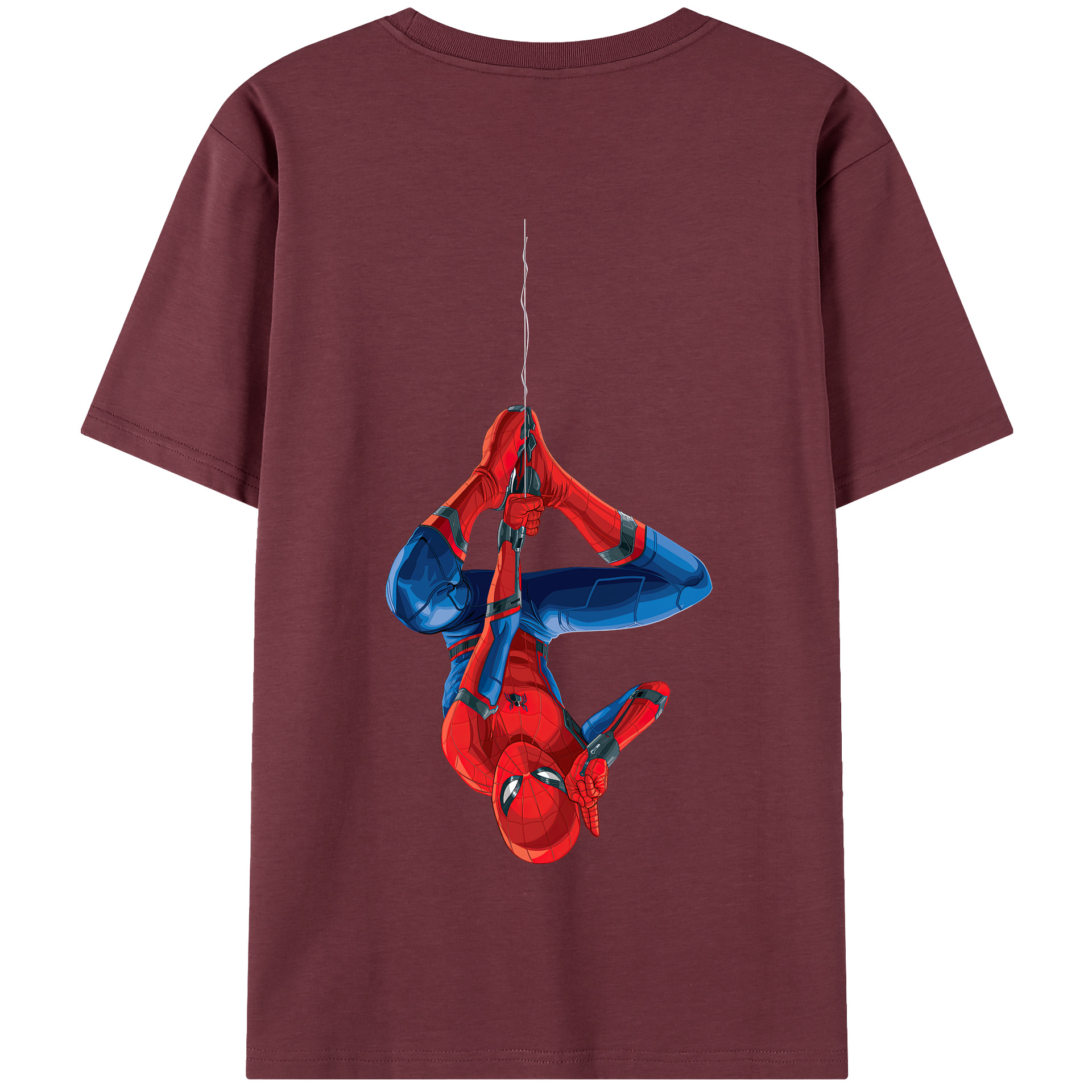 （画像用） Spider Man スパイダーマン 綿100％半袖Tシャツ（背面プリント）